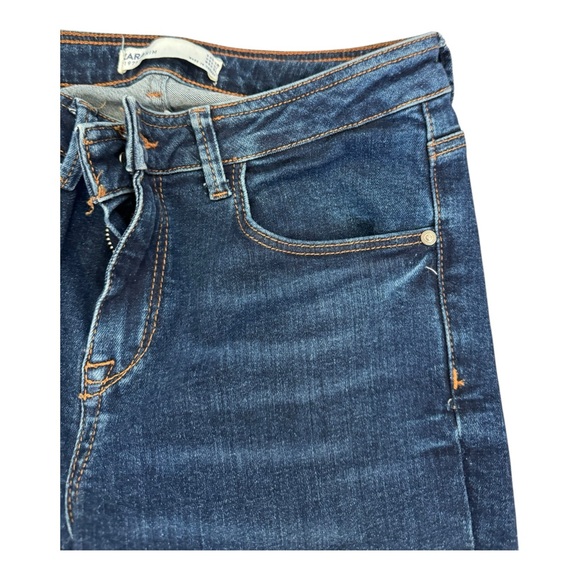 Zara Women’s High-Waist Tapered‎ Pants Blue Denim Size 4– Model 0850/158/9 - Picture 4 of 9